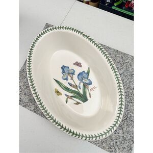 Portmeirion Botanic Garden Iris Oval Pie‎ Baker Casserole Serve Bowl 13” large